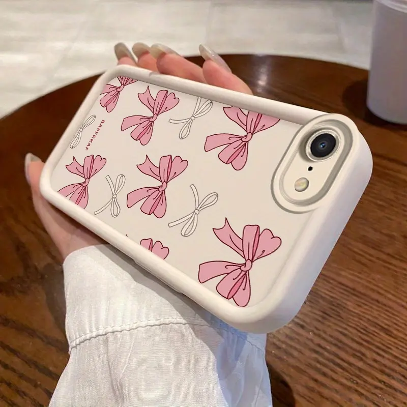 Suitable for iPhone SE (2020) Sky Eye Ladder Phone Case with Bowknot, Anime Soft Cute Creative Japanese Trend Shockproof Youth Anti-dirt New Fun Gift Casual Lightweight Cute Fashion Design Exquisite Good Behavior Multi-functional Graffiti Texture Protecti