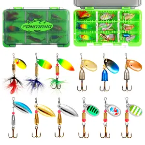 FONMANG Fishing Spinners Lures, 12pcs inline Spinner baits for Freshwater and Saltwater,2026 New Trout Fishing Lures Also for Bass Crappie Salmon Walleye