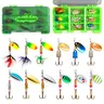 FONMANG Fishing Spinners Lures - 12pcs Inline Spinner Baits with Premium Metal Blades, 2026 New 1/4 Oz Vibrating Lure, Multi-Sizes, Flash & Vibration Attraction, Fishing Gear & Tackle Supplies for Freshwater Trout, Saltwater Bass, All Anglers