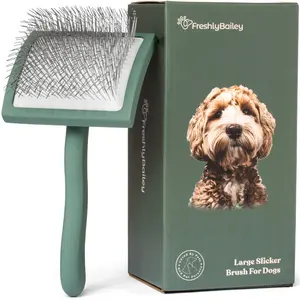 Freshly Bailey - Doodle Slicker Brush for Dogs - Best Brush for Doodles - Great for Grooming Doodle, Poodle, Husky, Goldendoodle, Bernadoodle, Labradoodle Groomer Tools Slickerbrush