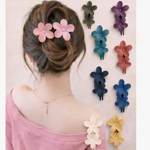 Hair Clips 9 Pack Matte Daisy Barrettes for Women Girls Thin or Thick Hair Assorted Colors Versatile Hair Accessories