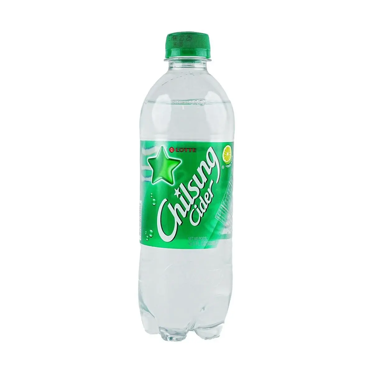 LOTTE Chilsung Cider Korean Lemon-Lime Soda 500ml - Refreshing Carbonated Drink