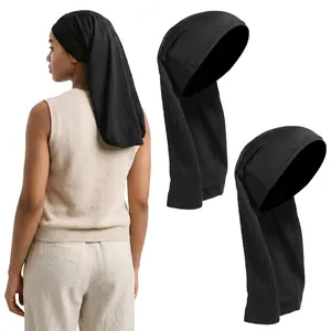 Satin Lined Dread Loc Cap Long Braid Cap Elastic Dreadlock Tube Sock for Full Cover Hair Stocking Night Sleep Bonnet