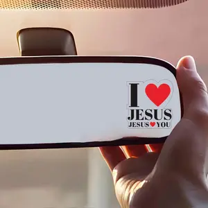 8-Piece I Love Jesus,Jesus Love You,Waterproof Vinyl Sticker 1.2 Inches (Approx. 3 cm), Christian Cross Decal for Car Rearview Mirror Laptop Tumbler Phone, Durable Religious Stickers Gift for Church Friends Family，Universal Car Exterior Accessory