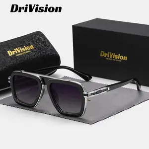 Drivision Unisex Exquisite Retro Square Frame Elegant Sunglasses UV400