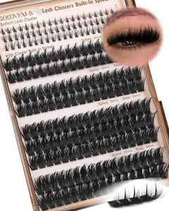 Volume Manga Lash Clusters With Spikes Wispy Cluster Eyelash Extensions Fluffy Anime Eyelashes Clusters with Bottom Lashes Clusters Fairy Individual Lash Extension (D Curve 12-18mm 213 pieces)