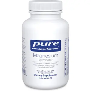 Magnesium (Glycinate) - Supplement to Support Stress Relief, Sleep, Heart Health, Nerves, Muscles, and Metabolism* - with Magnesium Glycinate - 90 Capsules