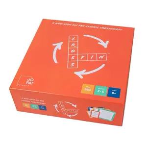 Cross Spin - Crossword and Party Board Game - Ideal for Word Puzzle Lovers - JoPat Games - 2-6 Players - Ages 8 and Up