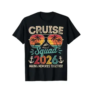 Cruise Squad 2026 Matching Family Group T-Shirts - Style 4 Slogan Tees with Cruise Squad, Loose Fit Round Neck Shirts for Parents, Friends, Coworkers (Valentine's, Easter, Graduation Gifts) - Unisex Matching Outfits 2026 Season