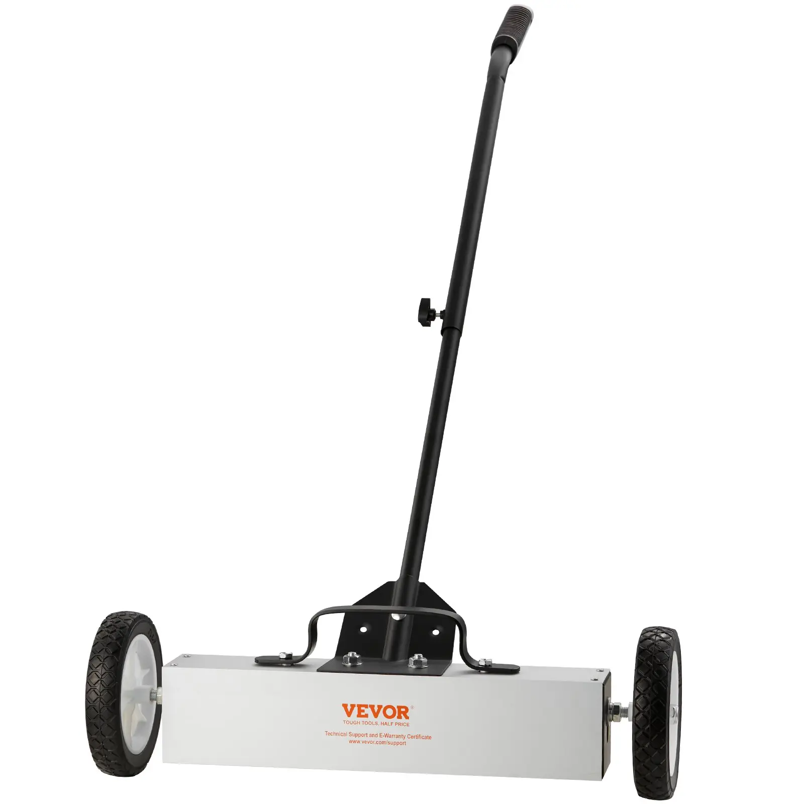 45Lbs Rolling Magnetic Sweeper with Wheels, Push-Type Magnetic Pick Up Sweeper, 18-inch Large Magnet Pickup Lawn Sweeper, Magnet with Telescoping Handle, Easy Cleanup of Workshop Garage Yard