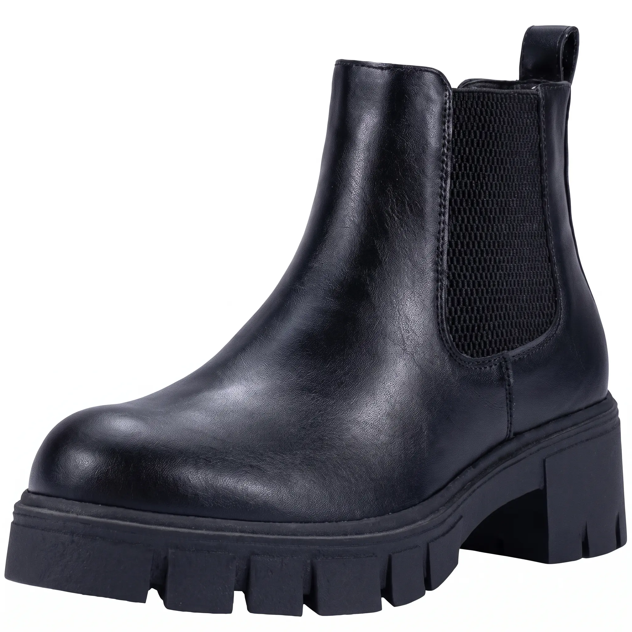 Vepose Women's Chunky Chelsea Boots - Platform Lug Sole Ankle Boots, Slip On Fall Boots for Women, Everyday Street Style Shoes Rubber Footwear for Women