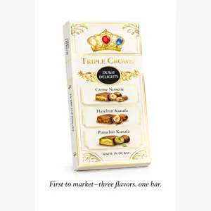 EXCLUSIVE Dubai Delights 200g Triple Crown Bar, 3 Flavors in 1