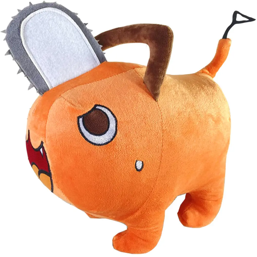 Pochita Stick Tongue Out Plush 10 Inches, Pochita Plush Hugging Pillow, Cute Pochita Plush, Cute Pochita Cushion for Bedroom Sofa And Living Room