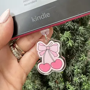 Cherry Kindle Charm, Kobo Kindle Accessories, Bookish