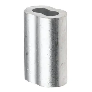 Aluminum Crimping Loop Sleeve for 3/16" Diameter Wire Rope and Cable, (Pack of 25)