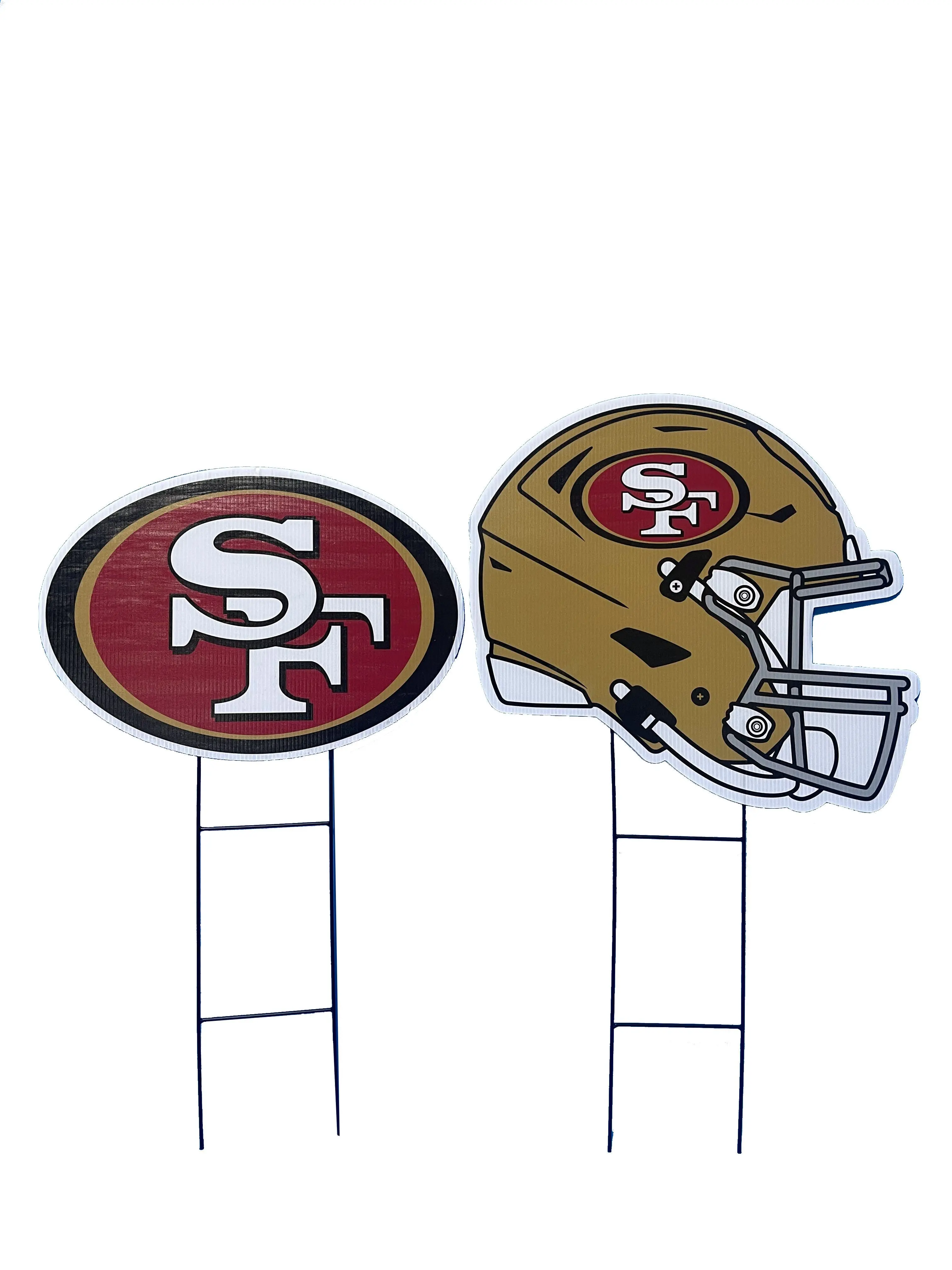 NFL Licensed Logo and Helmet 2 Pack Yard Sign Set