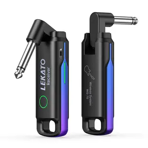 LEKATO WS-70 Wireless Guitar System, Audio Wireless Guitar Transmitter Receiver, with 70 Channels, Rechargeable UHF Guitar Wireless System for Guitar Bass Electric Instruments