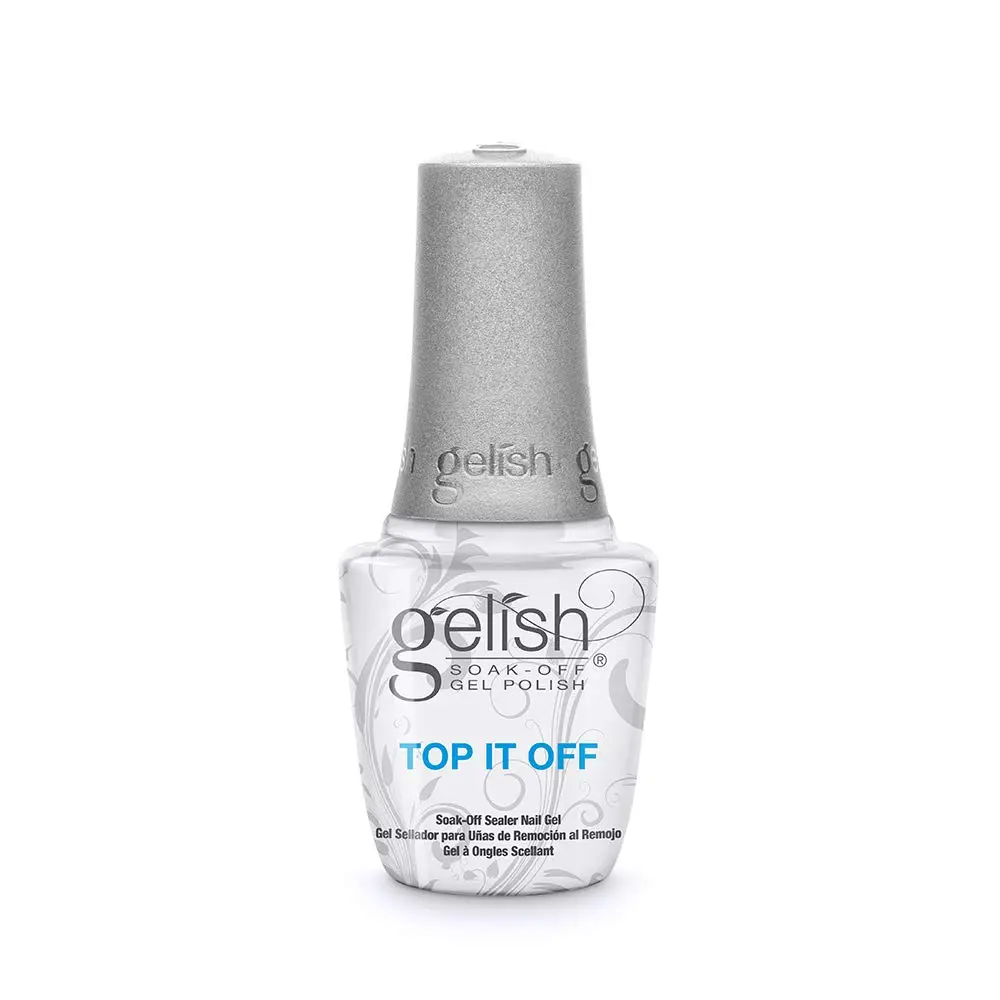 Gelish Top It Off Premium Top Coat, High-Gloss & Long-Lasting Sealer Gel, LED Cured for Home & Pro Use - 0.5 oz, Flawless, Nail Art, Cosmetic