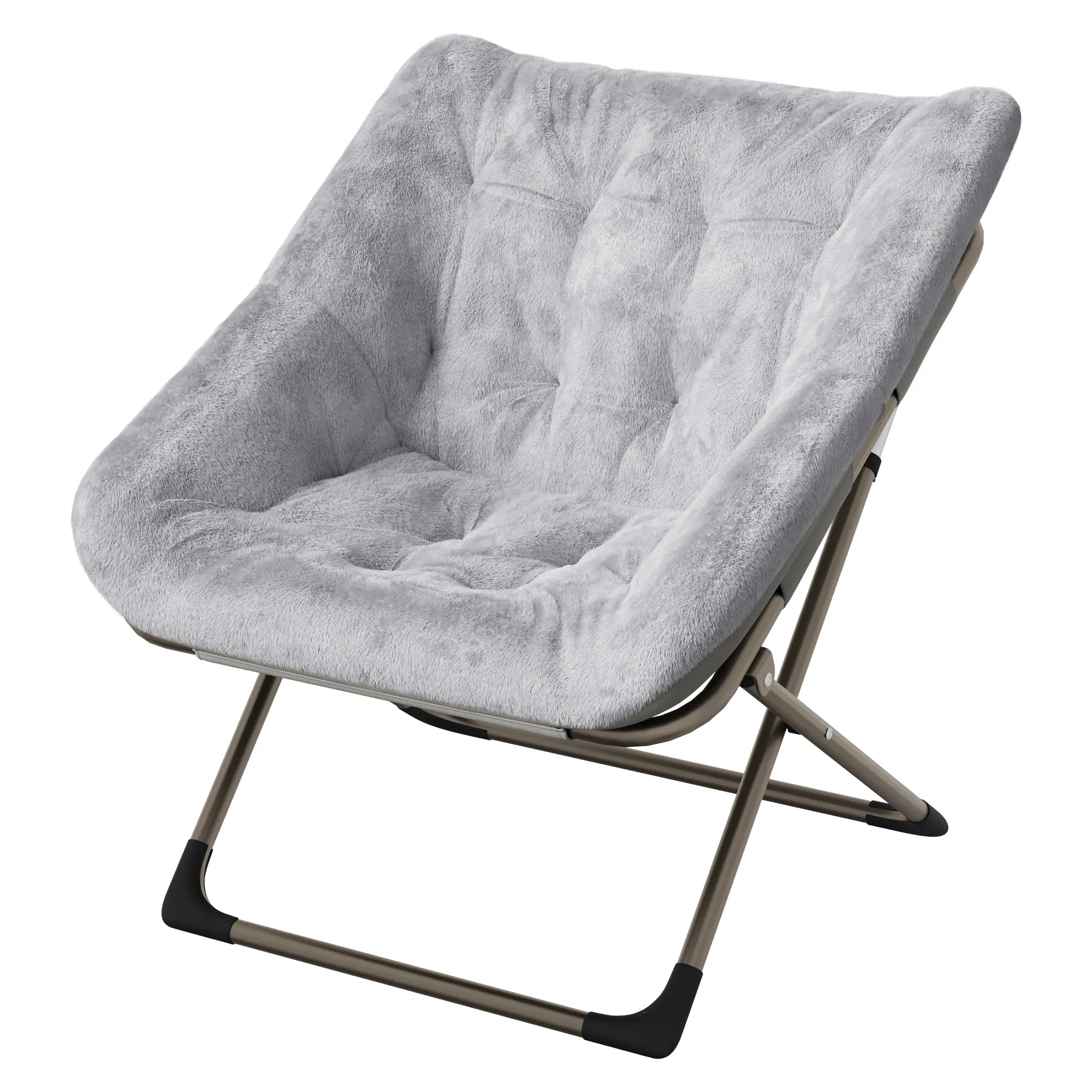 Comfy Portable Butterfly Saucer Chair – Soft Faux Fur, Oversized Accent, No Assembly Needed, Perfect for Bedroom, Living Room, Dorm – For Kids, Teens & Adults – White Comfy Portable Butterfly Saucer Chair