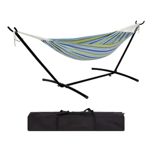 【GARVEE】hammock with stand for outside Portable 2-Person Outdoor Hammock with Carry Bag, 450lb Capacity, Ideal for Garden and Backyard Use