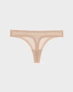 Champagne Seamless Sheer Thong