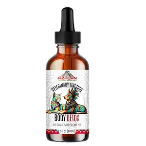 Aztlan Pet Body Detox Alcohol-Free Liquid Extract - Herbal Blend for Immune System Support & Natural Detoxification - 2 fl oz Bottle