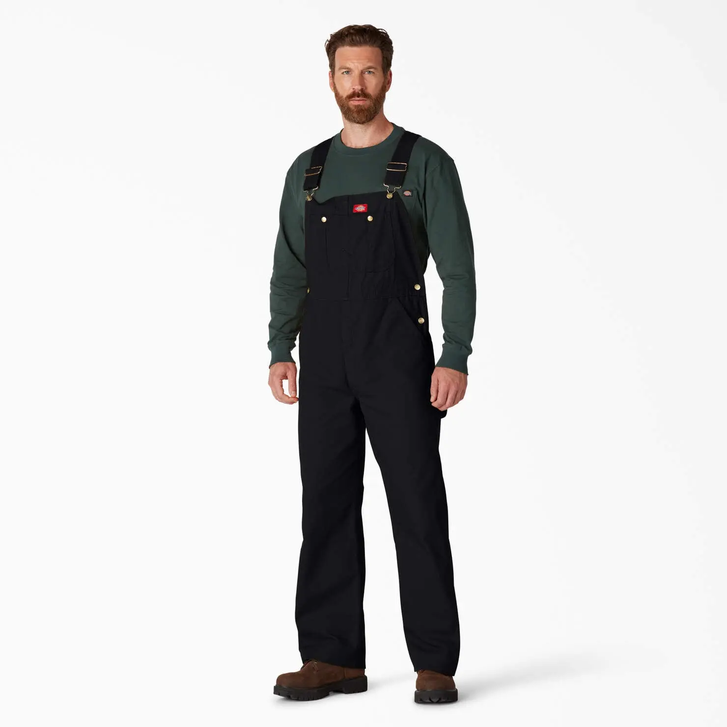 Dickies Men's Classic Cotton Casual Plain Bib Overalls - Menswear Utility Workwear with Functional Pockets, Rugged Style, Wide Legs, Boot-Friendly, Boot-Friendly Cut, Clothes, High Back, Tool Pockets, Utility Loops, Men's Clothing
