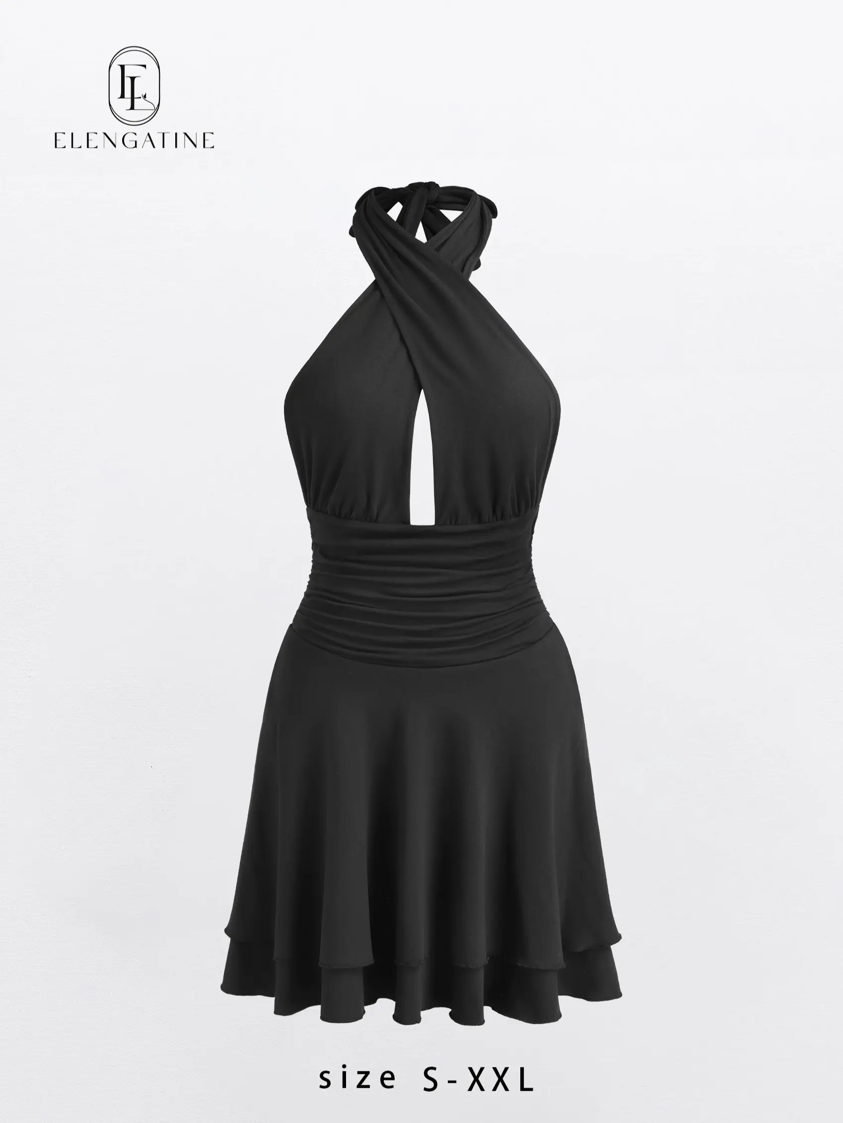 black flowy halter dress BABARONI Satin Royal Blue Prom Dresses A-line Sweetheart Sleeveless Bow main image 1