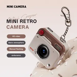 Mini Retro Camera Keychain – Vintage Style HD Mini Digital Camera with Manual Flash for Aesthetic Vlog & Everyday Shots