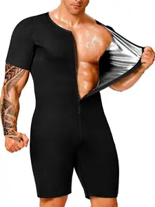 Men's Sweatshirt Shaping Top, Waist Cinching Workout Shirt, Round Neck Short Sleeve Compression Garment, Fitness Seamless Bodycon, Workout Tops