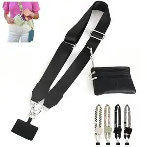 Clip and Go Strap for Phone With Wallet Crossbody, Phone Strap With Wallet, Phone Strap Crossbody With Zipper Pouch Wallet, Adjustable Mobile Phone Strap, Mother's Day Gifts