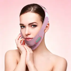 Small Face Lifting Tightening Mask, Ice Silk Fabric, Breathable Skin-Friendly, Lightweight Non-Irritating, Physical Lifts Jawline, Improves Double Chin