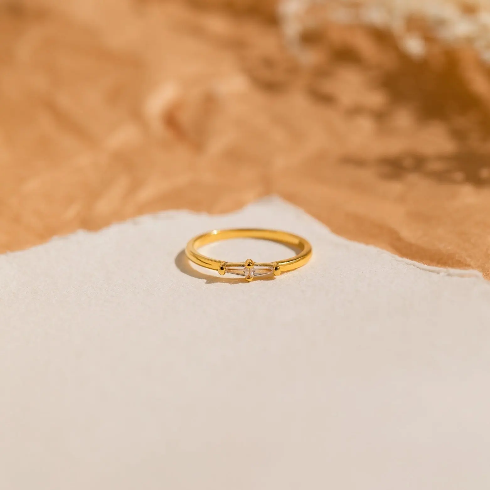 Eleanor Baguette Diamond Ring by Caitlyn Minimalist