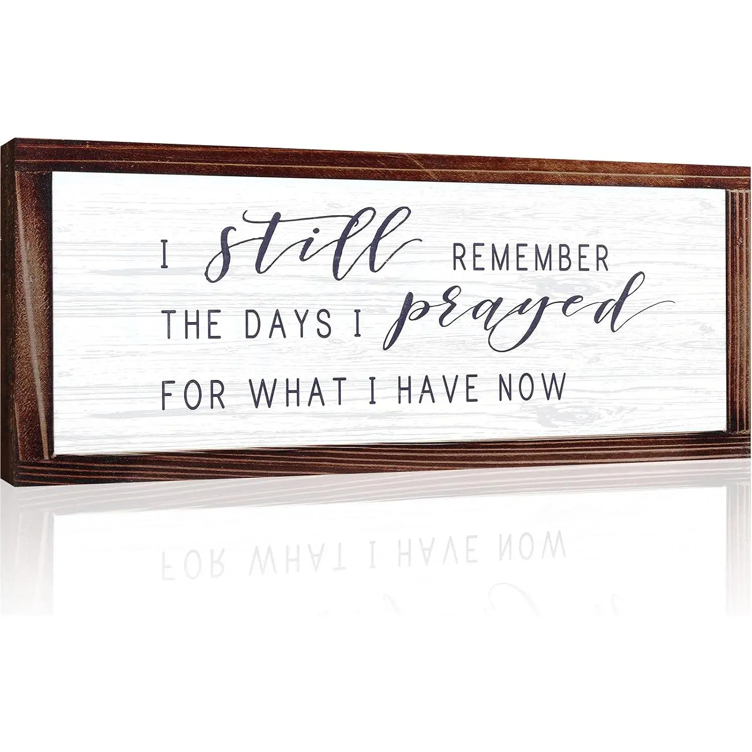 I Still Remember The Days I Prayed Rustic Wood Sign | Christian Inspirational Quote, Vintage Farmhouse Wall Decor, Wooden Plaque for Home Living Room Garden