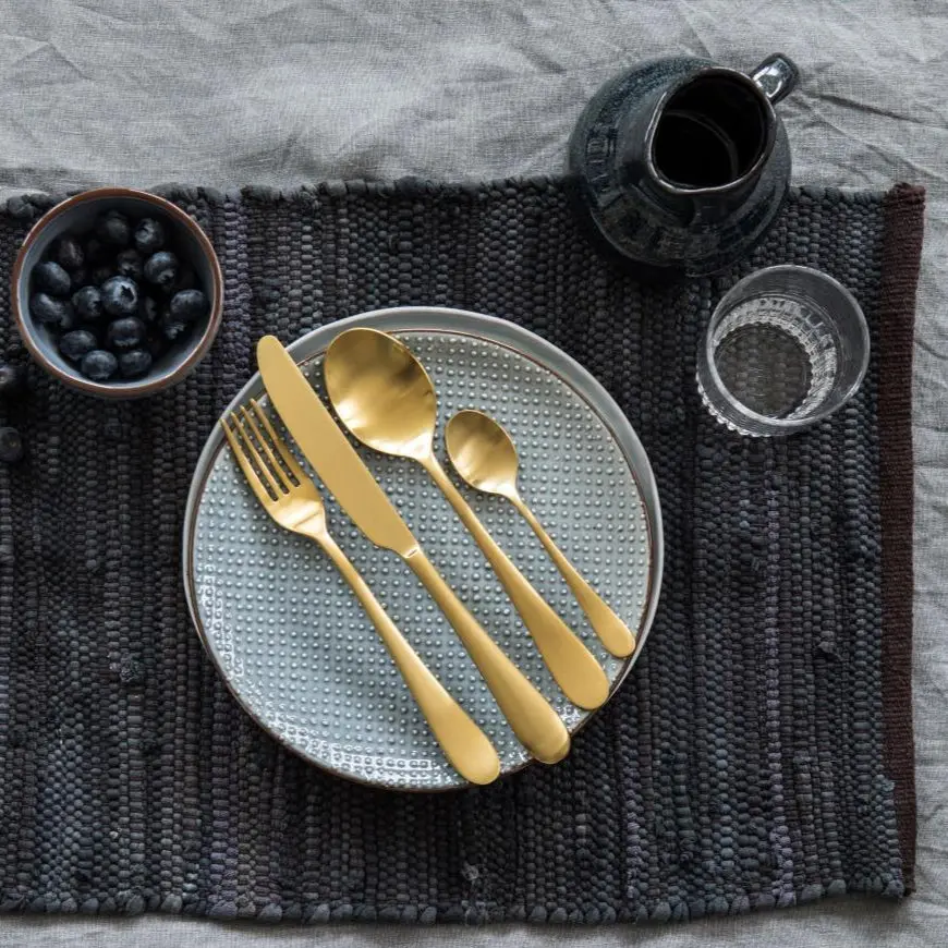 Mepra Dolce Vita Vintage Gold 20-Piece Flatware Set