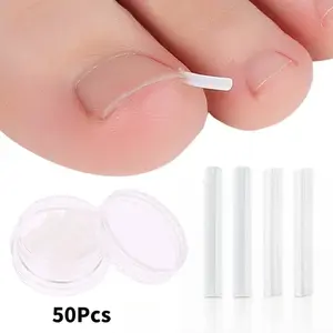 50 counts Ingrown Toenail Tool Ingrown Toe Nail Treatment Elastic Patch Sticker Straightening Clip Brace Pedicure Tool Nail Care
