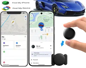 Anti-Lost Device for Car 4-Pack Magnetic Weatherproof Tags Compatible with Apple Find My & Android iOS iPhone Portable Finder Tags