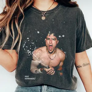 [SALE UP TO 30%] + [FREE SHIP] Comfort Colors Kike Hernandez Meme Tee, Baseball Champions 2025 Retro T-Shirt, Game Day Shirt