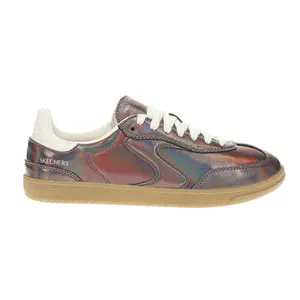 Skechers Womens Hotshot True Iridescence Metallic Lace Up Sneakers Shoes Casual - Brown