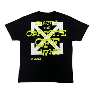 Off-White Opposite Arrows Short Sleeve Tee Shirt Black Lime