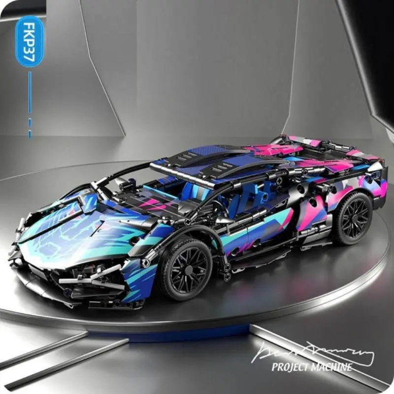 Super Car Building Blocks Toy for Boys, DIY Building Block, Educational Intelligence Gift, Birthday Present, Model Assembly Kit, Building Block Sets, Vehicle Building Blocks, 400-800 Pcs