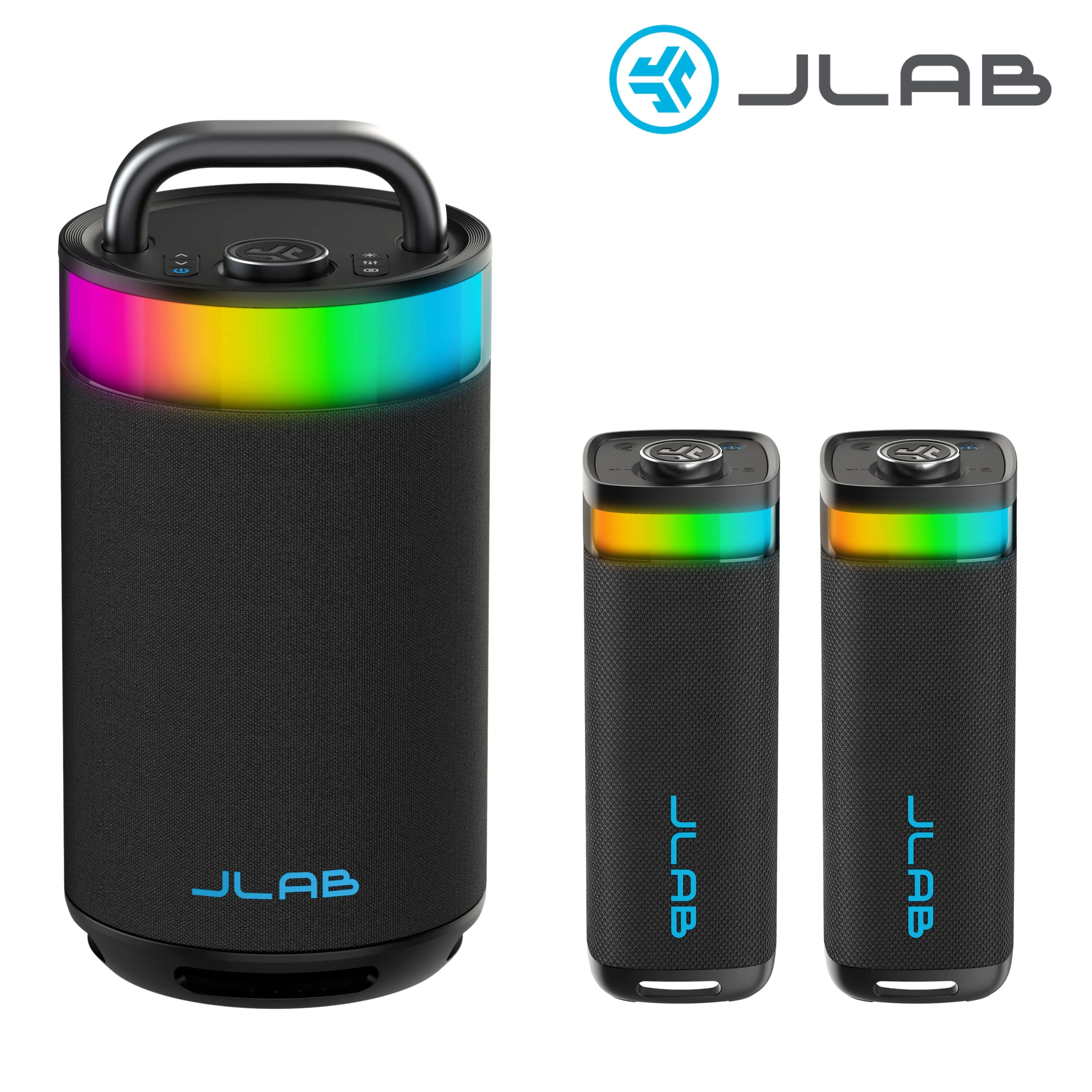 JLab Epic Bluetooth Experience: Epic Party Bluetooth Speaker & Set of 2 JBuds Party Speakers, Labsync Connect Together