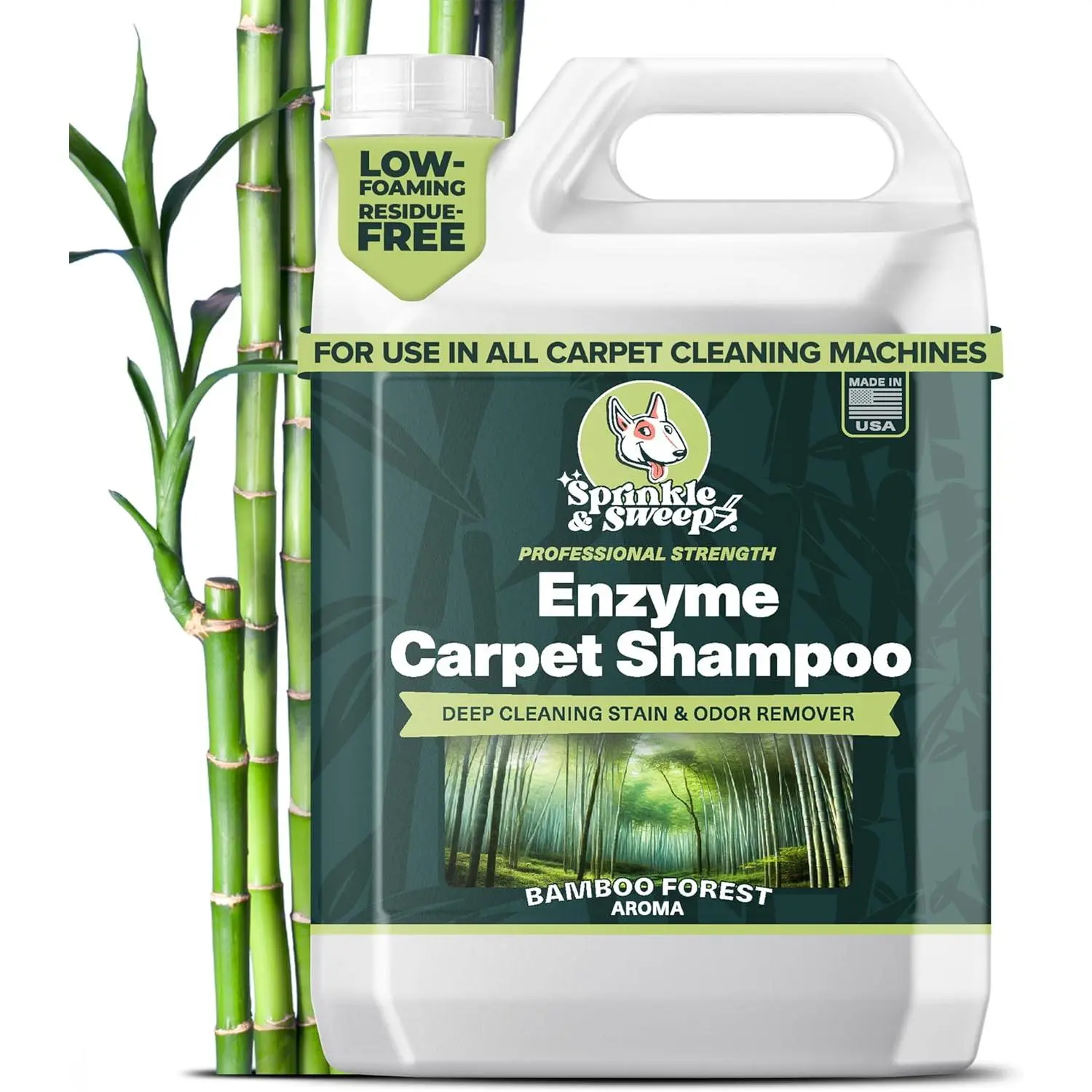 Enzyme Carpet Shampoo (64oz) - Carpet Cleaner Solution to Eliminate Tough Stains  Neutralize Odors at the Source - , Furniture, Carpets  Rug Cleaner - Use with All Machines