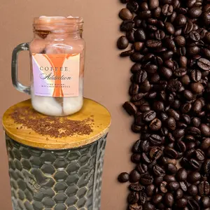 Indulgent Morning Brew: Aromatic Coffee Addiction Candle for the Ultimate Java Enthusiast small business