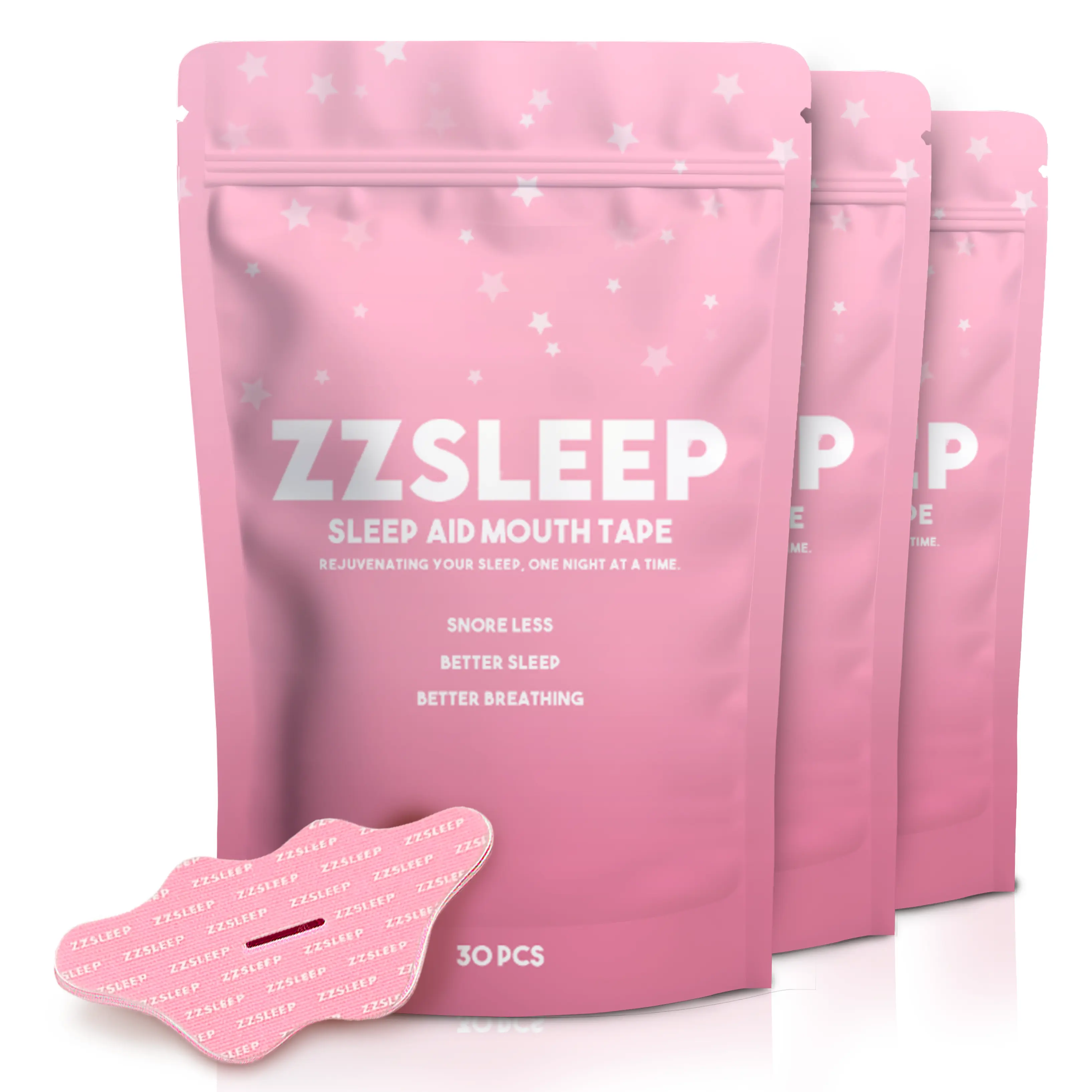 ZZSLEEP Beauty Mouth Tape Bundle (3 Month Supply) – Lip Shaped Tape for Rest, Recovery & Nasal Breathing