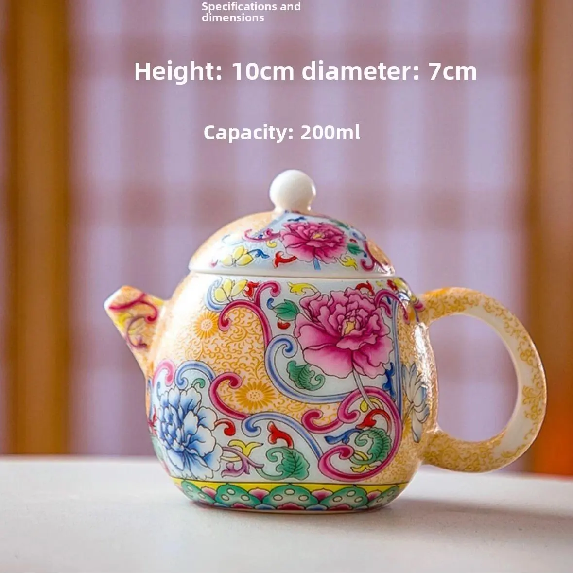 Handmade Full-Color Enamel Ru Kiln Ceramic Dragon Egg Teapot - Nurturable Crack Design, Single Tea Brewing Pot, Kitchenware, Ideal Gift for Home Tea Preparation