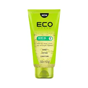 Eco Style Olive Oil Hair Gel 2 oz – Travel Size Maximum Hold Styling Gel for Smooth, Shiny, and Moisturized Hair, Perfect for On-the-Go Grooming and Frizz Control