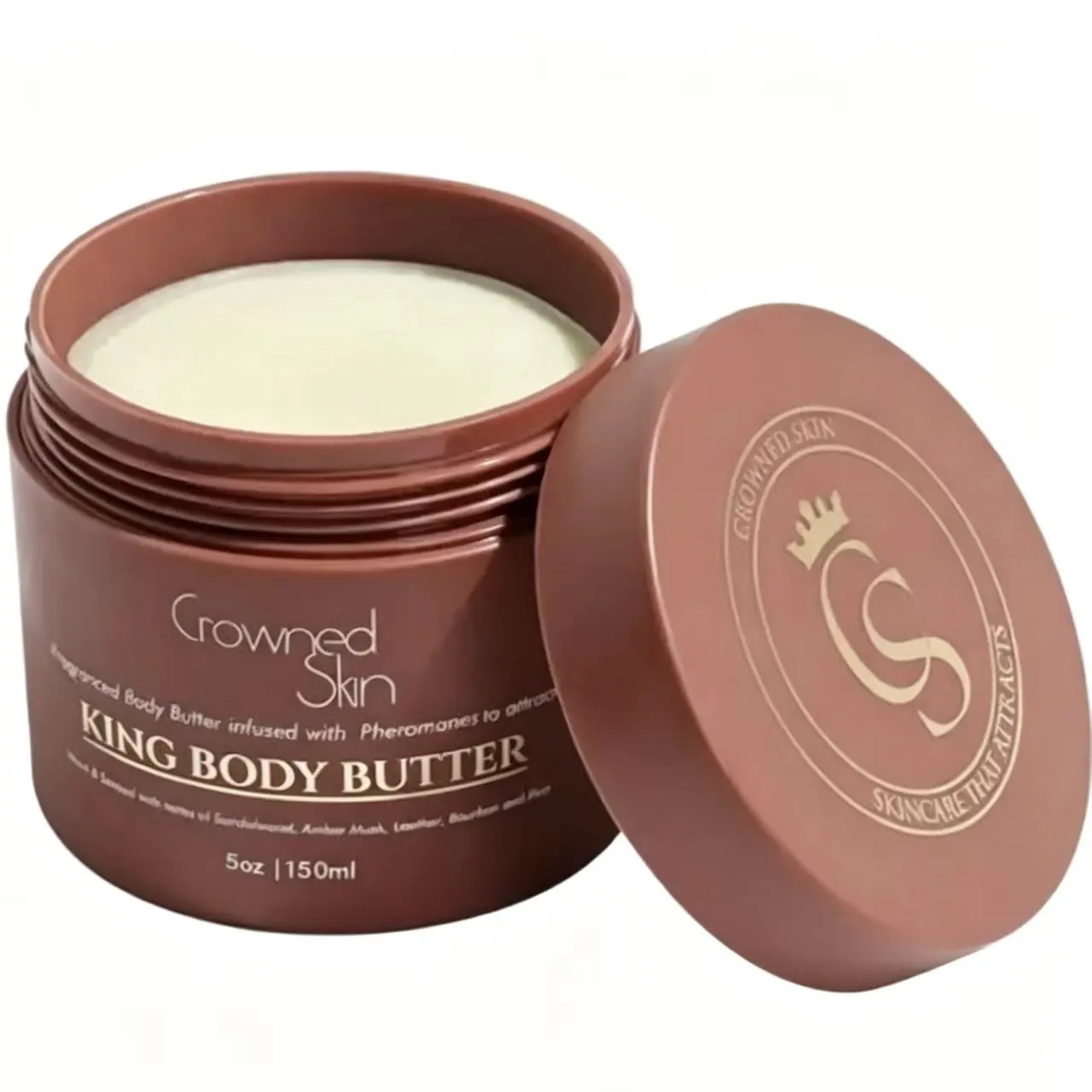 Men's King Cologne Body Butter | Warm Sensual Aroma | Moisturizing Formula with Sandalwood & Leather Scent | Enriched with Organic Shea & Mango Butters | All-Day Fragrance | 4.4oz