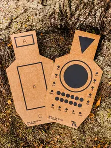 C Zone Cardboard Shooting Target - 25 Pack of Cardboard or Paper Training Targets - Marked Training Zones
