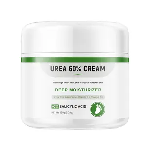 Urea Cream 60 Percent For Feet Maximum Strength Plus Salicylic Acid 2% Tea Tree Foot Lotion For Dry Feet Intensive Repair Foot Moisturizer 5.29oz